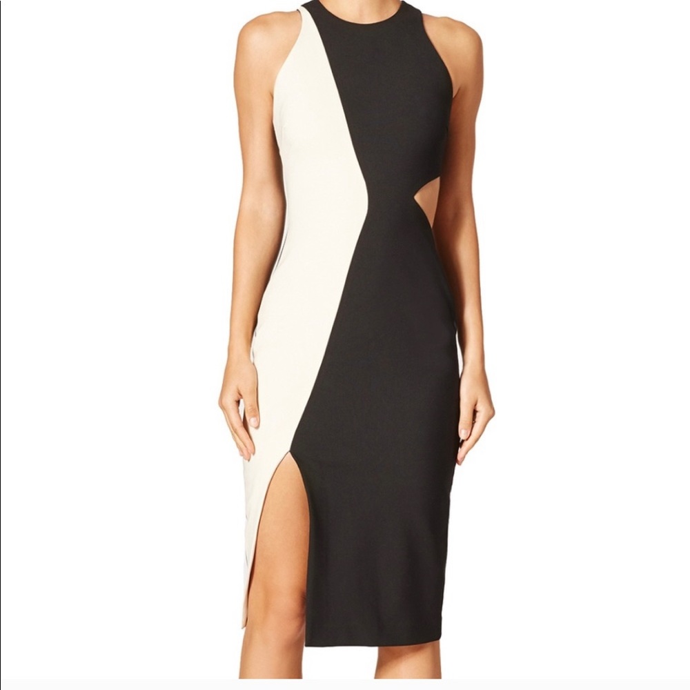 Elizabeth and James black and cream dress